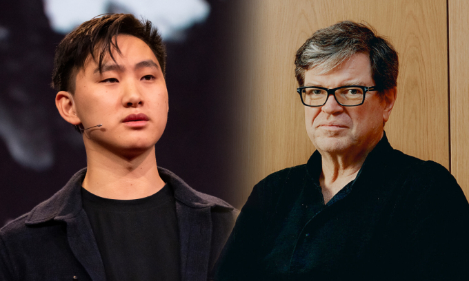 Alexandr Wang (trái) và Yann LeCun. Ảnh: TED/X/Yann LeCun