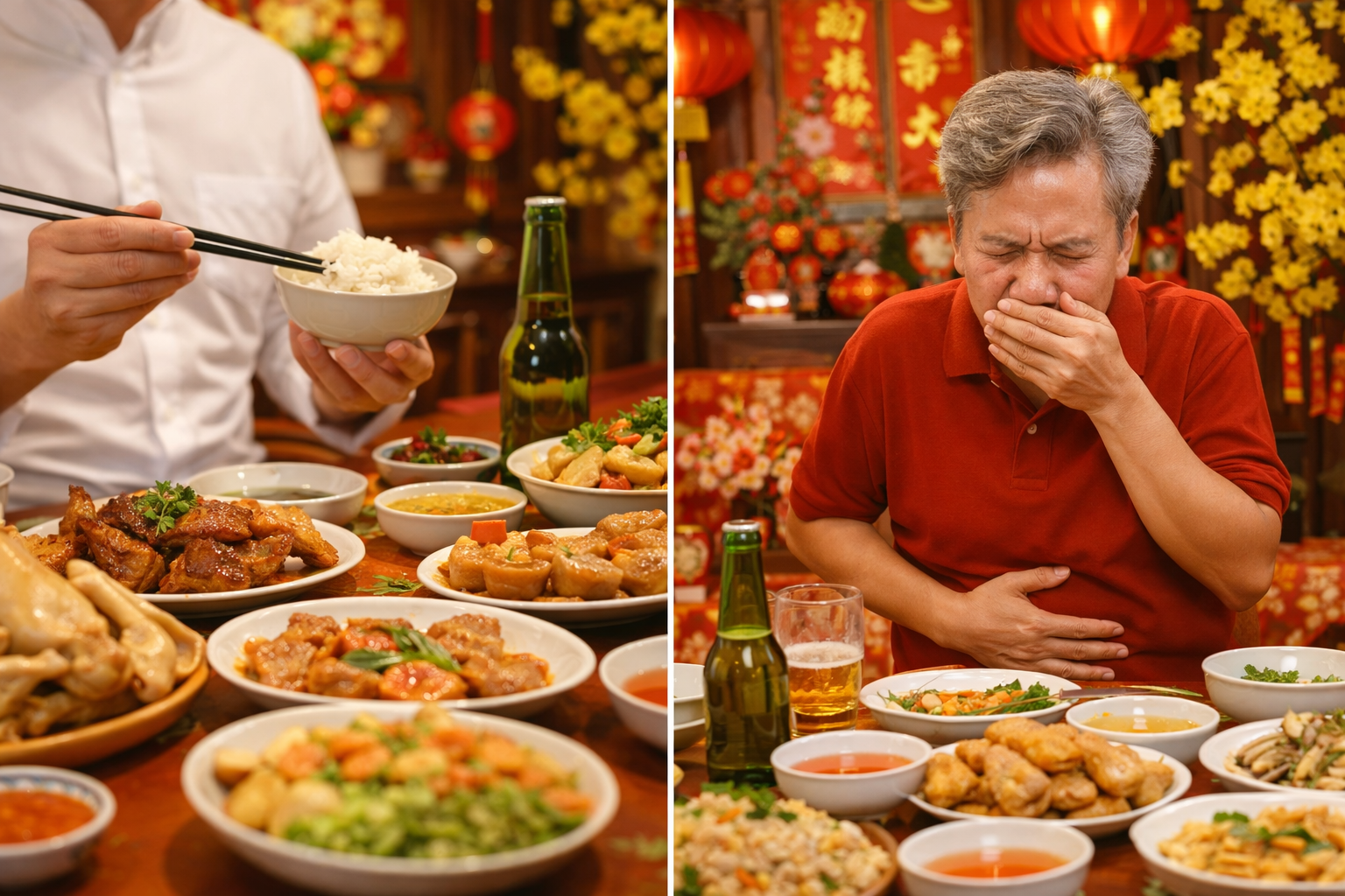 Ăn uống ngày cận Tết thế nào để không quá tải gan, dạ dày? 1 gan - Ảnh 1.