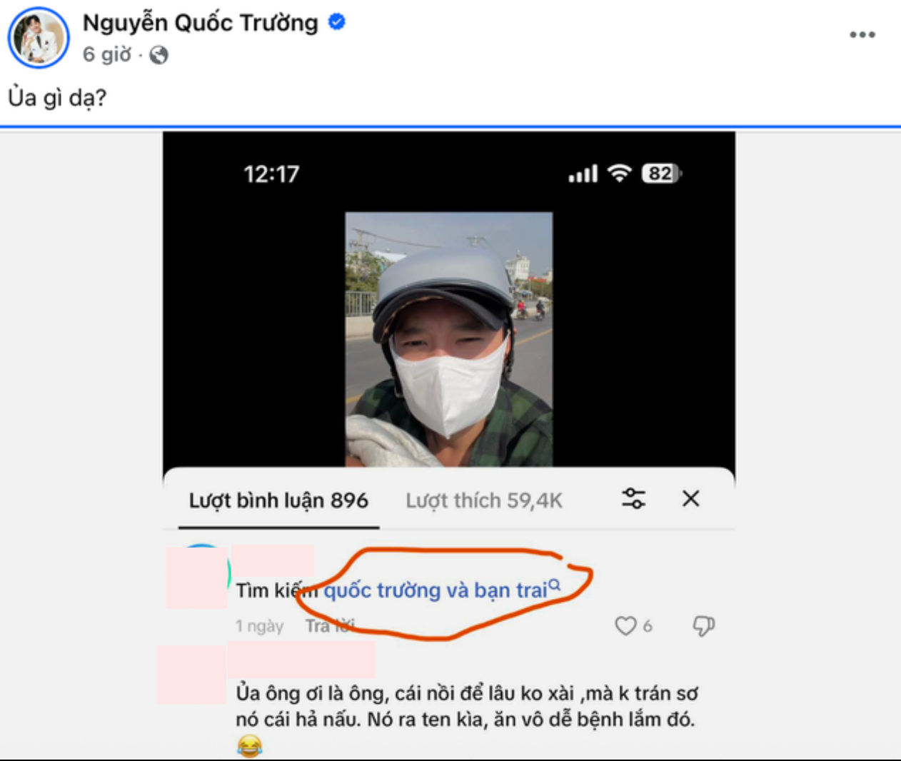 Ban trai Quoc Truong lot top tim kiem