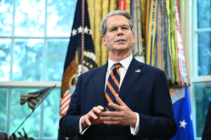 Bộ trưởng Tài chính Mỹ Scott Bessent tại Nhà Trắng tháng 9/2025. Ảnh: AFP