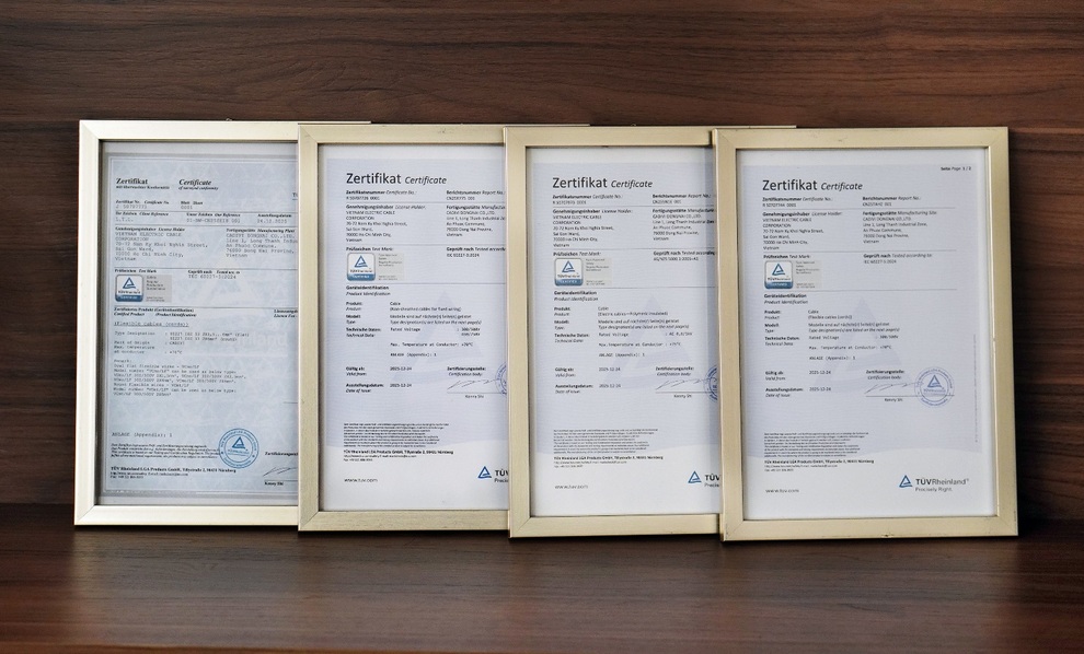 CADIVI đạt chứng nhận TUV Rheinland cho dòng dây điện dân dụng - 1