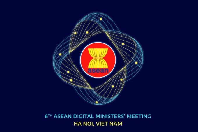 Bộ nhận diện Hội nghị Bộ trưởng Số ASEAN lần thứ sáu. Ảnh: Vụ HTQT