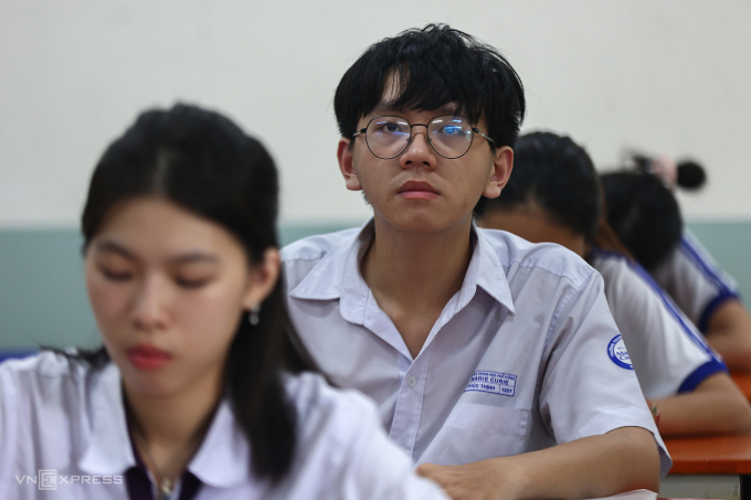 Thí sinh ở TP HCM dự thi tốt nghiệp THPT năm 2025. Ảnh: Quỳnh Trần