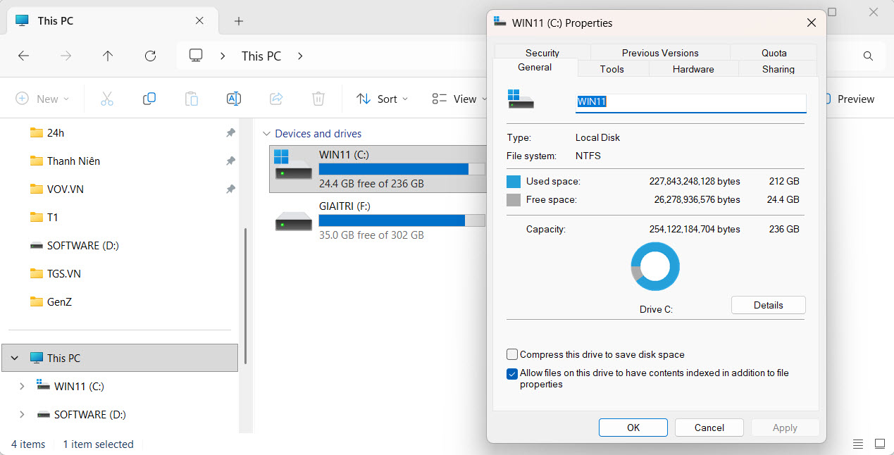 Câu lệnh ẩn trong Windows giúp giải phóng hơn 10 GB dung lượng 1 Một câu lệnh ẩn trong Windows giúp giải phóng hơn 10 GB dung lượng - Ảnh 1.