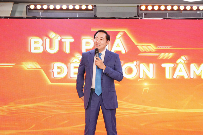 Ông Trần Anh Tuấn, Chủ tịch HĐQT MSB phát biểu tại lễ phát động chương trình MGL. Ảnh: MSB