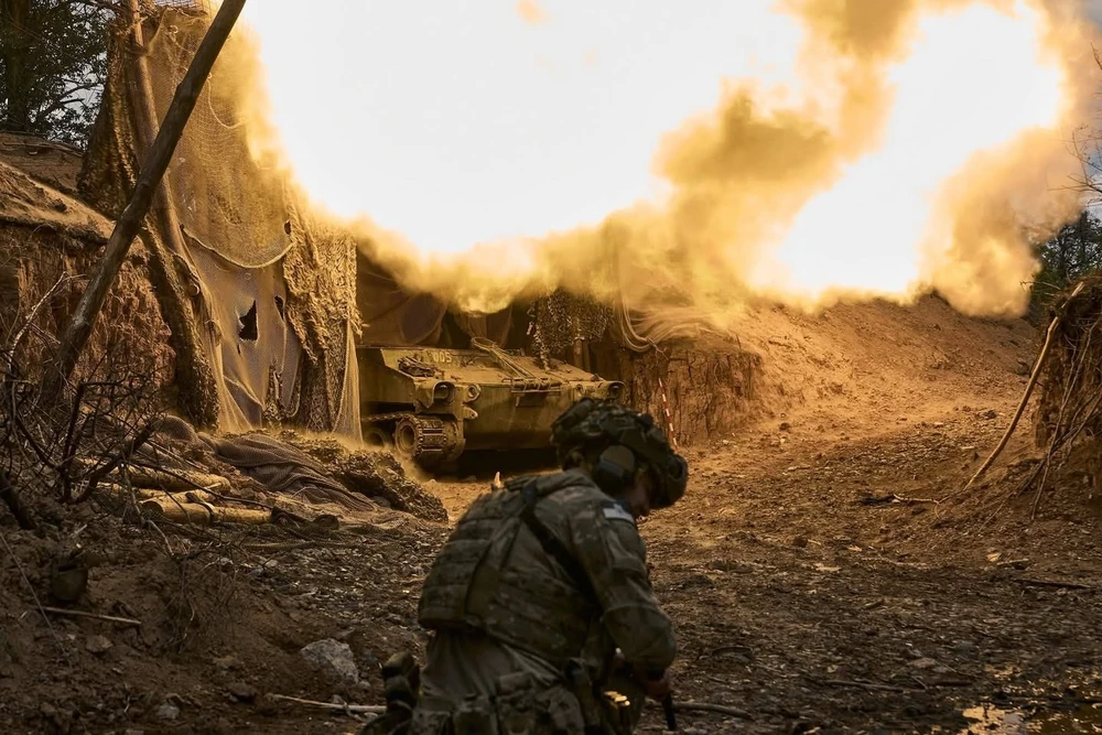 Binh sĩ Ukraine hoạt động trên chiến trường. Ảnh: BỘ TỔNG THAM MƯU QUÂN ĐỘI UKRAINE Chiến sự Nga-Ukraine 22-1.jpg