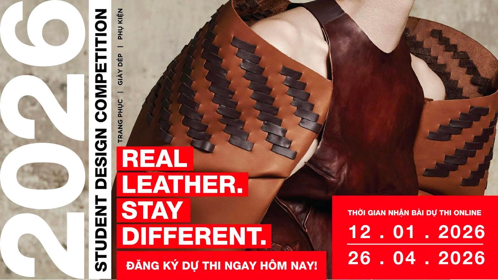 Chính thức khởi động cuộc thi thiết kế sáng tạo da quốc tế Real Leather.Stay Different. 2026 tại Việt Nam- Ảnh 1.