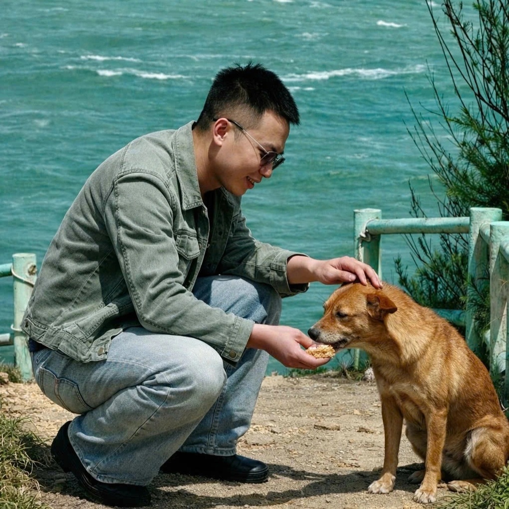 Chú chó ở Phú Yên gây sốt vì chỉ đường cho khách như hướng dẫn viên - 1