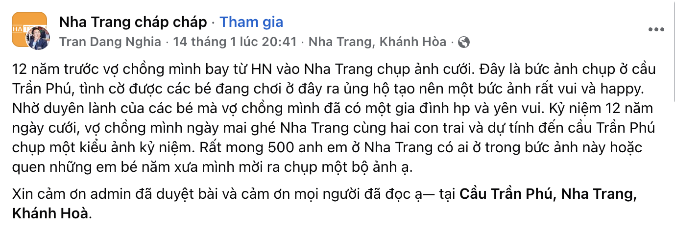 Cô dâu chú rể tìm lại những đứa trẻ xa lạ trong bức ảnh cưới tại Nha Trang và cuộc hội ngộ không tưởng sau 12 năm- Ảnh 1.