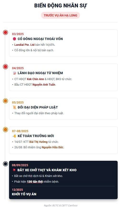Trước vụ án thịt nhiễm bệnh tại Đồ hộp Hạ Long: Cổ đông ngoại bán sạch cổ phiếu, Chủ tịch và Kế toán trưởng đồng loạt từ nhiệm- Ảnh 1.