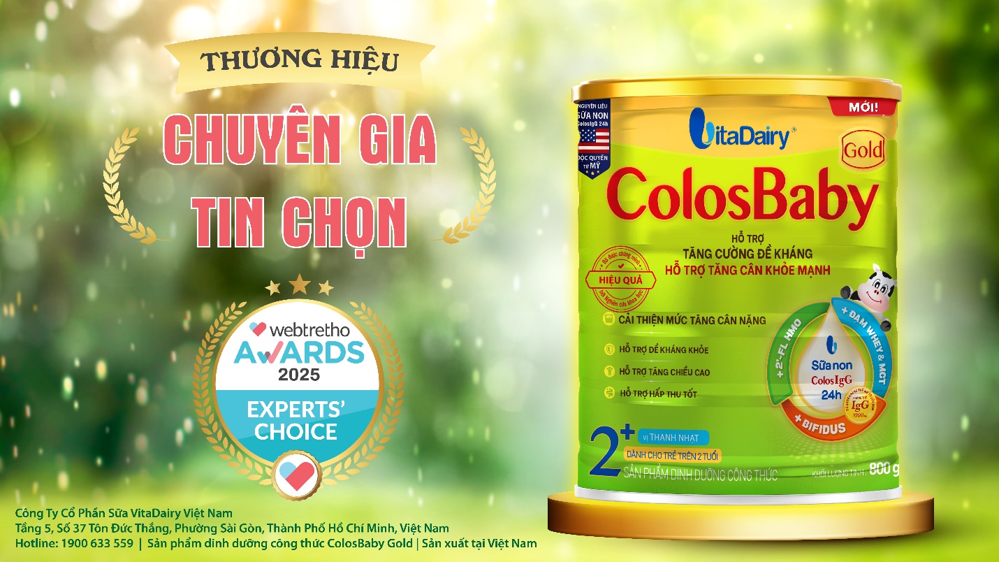 ColosBaby Gold duoc vinh danh tai Webtretho Awards 2025
