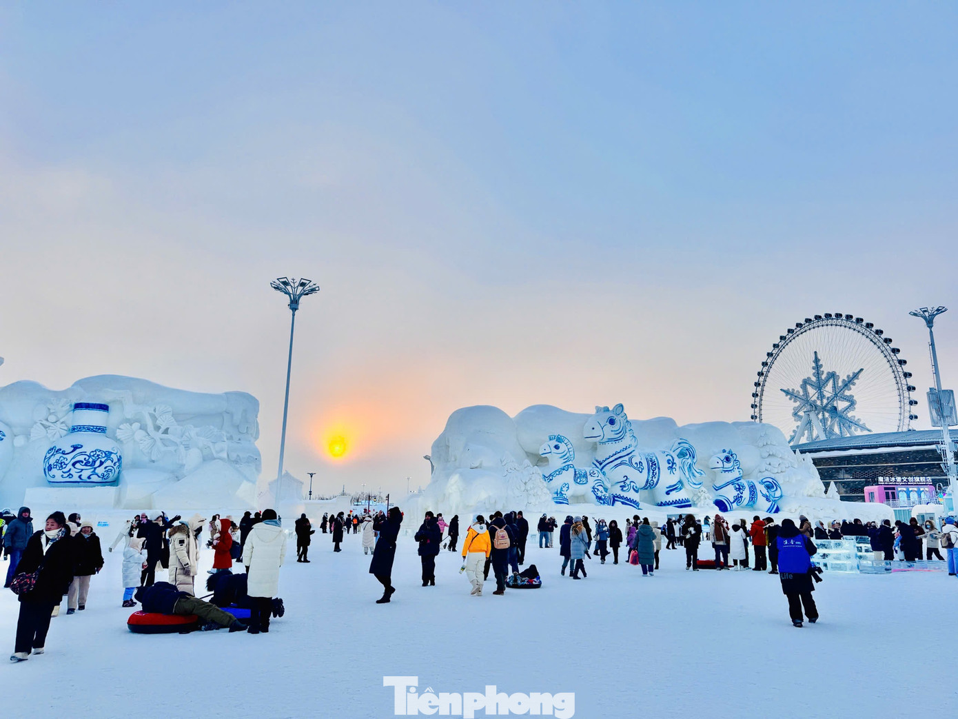 Công nghệ AI gây sốt lễ hội băng tuyết Cáp Nhĩ Tân- Ảnh 1.