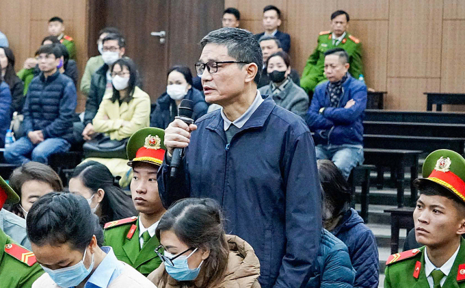 Cựu cục trưởng Nguyễn Thanh Phong tại tòa. Ảnh: Linh Đan