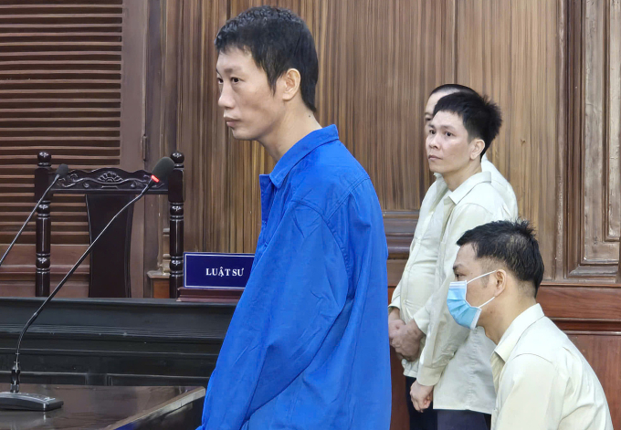 Các bị cáo tại tòa hôm nay. Ảnh: Hải Duyên