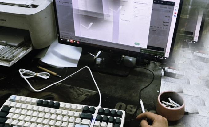 Thuốc lá trở thành bạn của Minh, giúp anh xua đi mệt mỏi, giảm căng thẳng, thậm chí tỉnh táo để làm việc. Ảnh: Nhân vật cung cấp