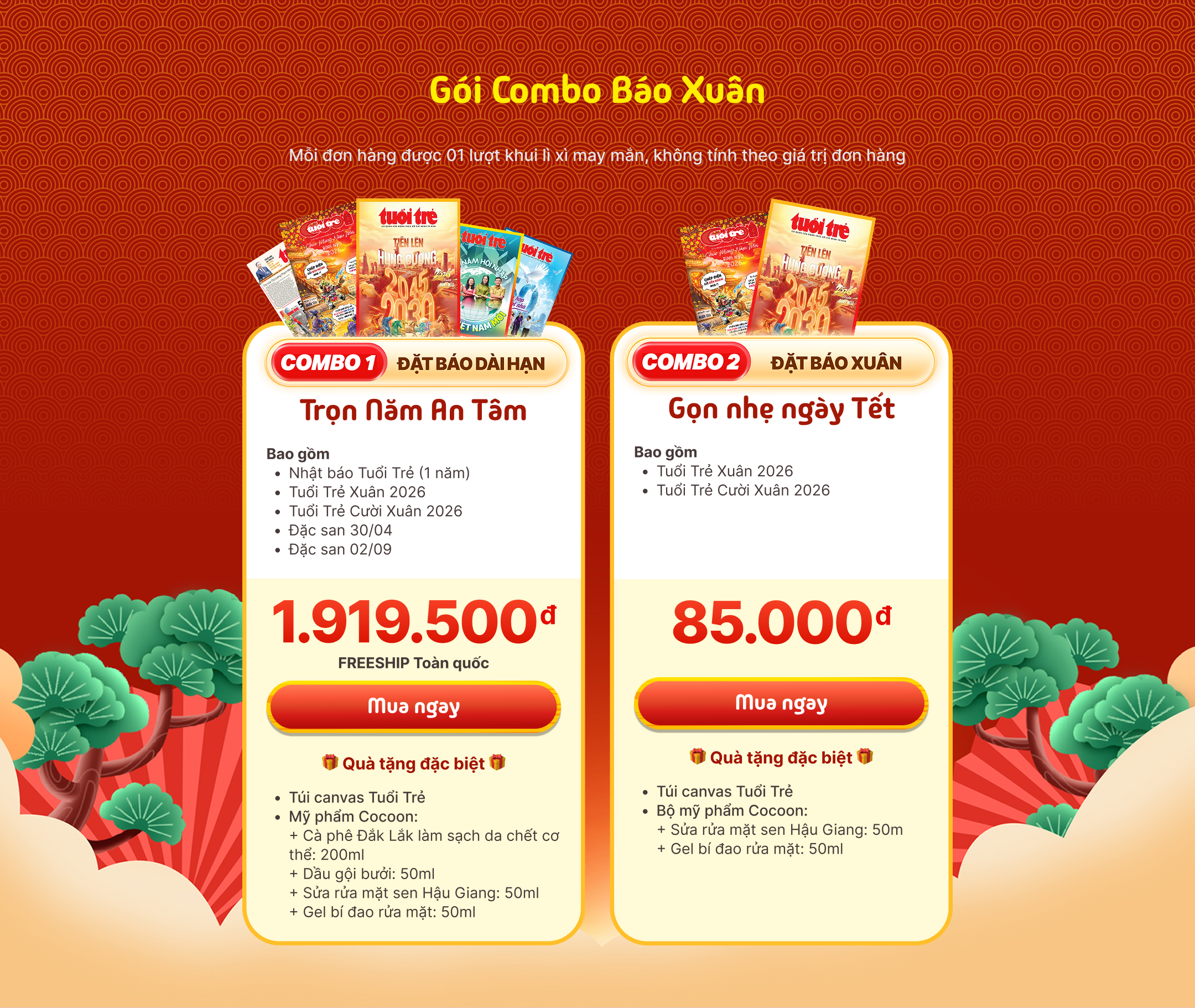 Đặt báo Tuổi Trẻ Xuân Bính Ngọ, khui lì xì đón lộc đầu năm - Ảnh 1.