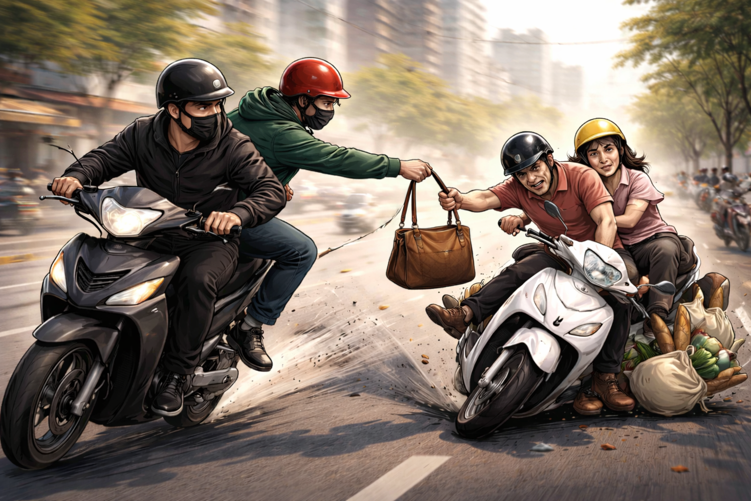 Ép xe giật túi xách gây chết người, luật quy định ra sao? - Ảnh 1.