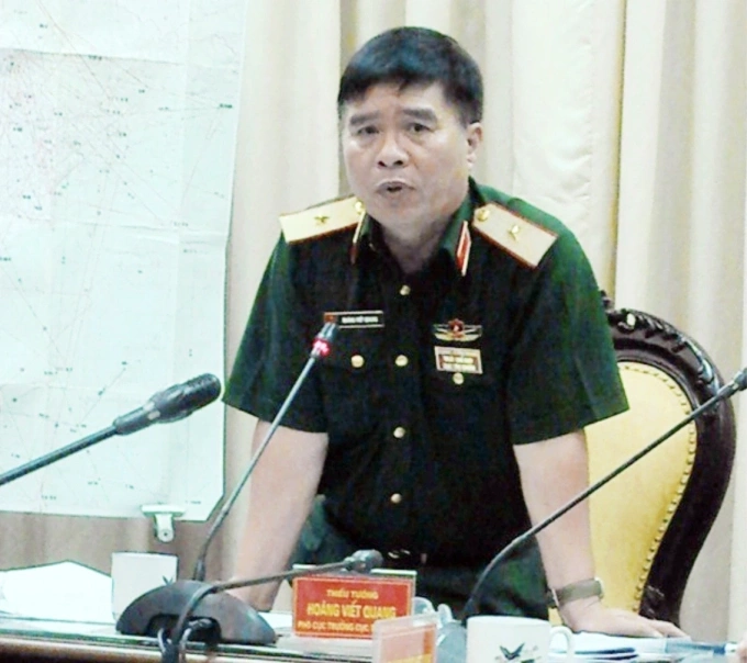 Thiếu tướng Hoàng Viết Quang trong một hội nghị năm 2017. Ảnh: VATM