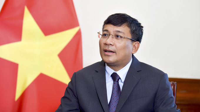 Thứ trưởng thường trực Bộ Ngoại giao Việt Nam Nguyễn Minh Vũ trả lời phỏng vấn tại Hà Nội ngày 17/1. Ảnh: BNG