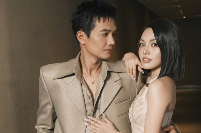 Vợ chồng Quang Tuấn - Linh Phi trong buổi ra mắt phim mới cuối năm 2025. Ảnh: Nhân vật cung cấp