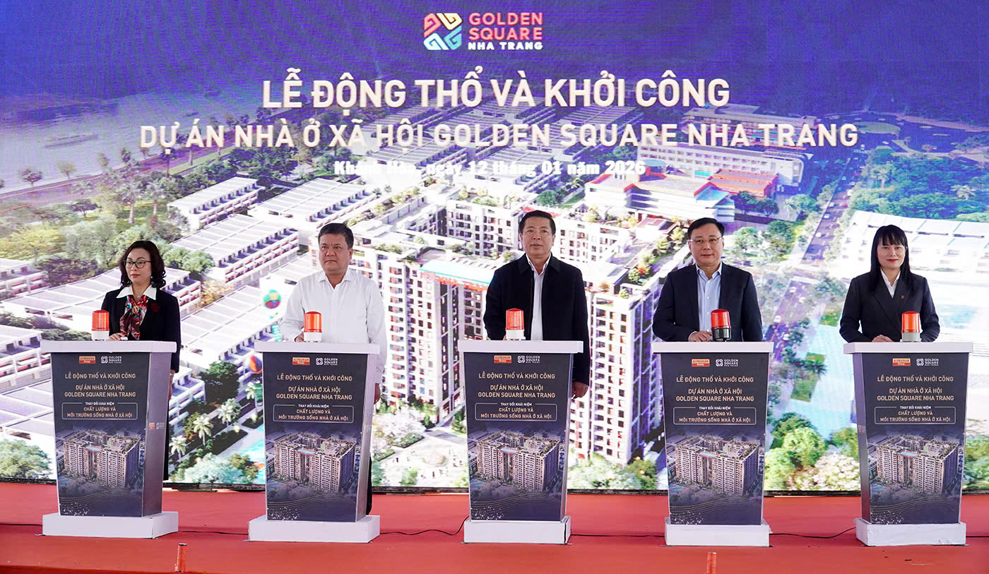 Khánh Hòa khởi công 2 dự án nhà ở xã hội quy mô hơn 1.700 căn 1 Khánh Hòa khởi công đồng loạt 2 dự án nhà ở xã hội hơn 1.700 căn - Ảnh 1.