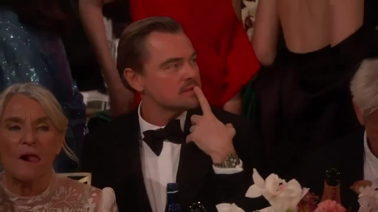 Leonardo DiCaprio gây sốt với biểu cảm hài hước tại Lễ trao giải Quả Cầu Vàng