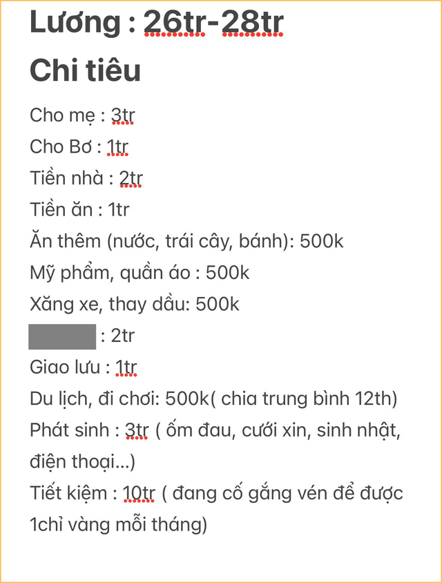 Bảng chi tiêu BẤT ỔN của cô gái ở Hà Nội: Lương 28 triệu, ăn 1 triệu, cố mua 1 chỉ vàng- Ảnh 1.