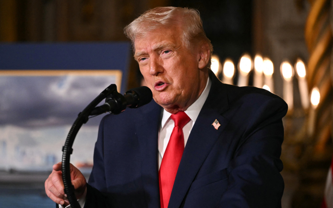 Tổng thống Mỹ Donald Trump tại Mar-a-Lago, Palm Beach, bang Florida ngày 22/12/2025. Ảnh: AFP