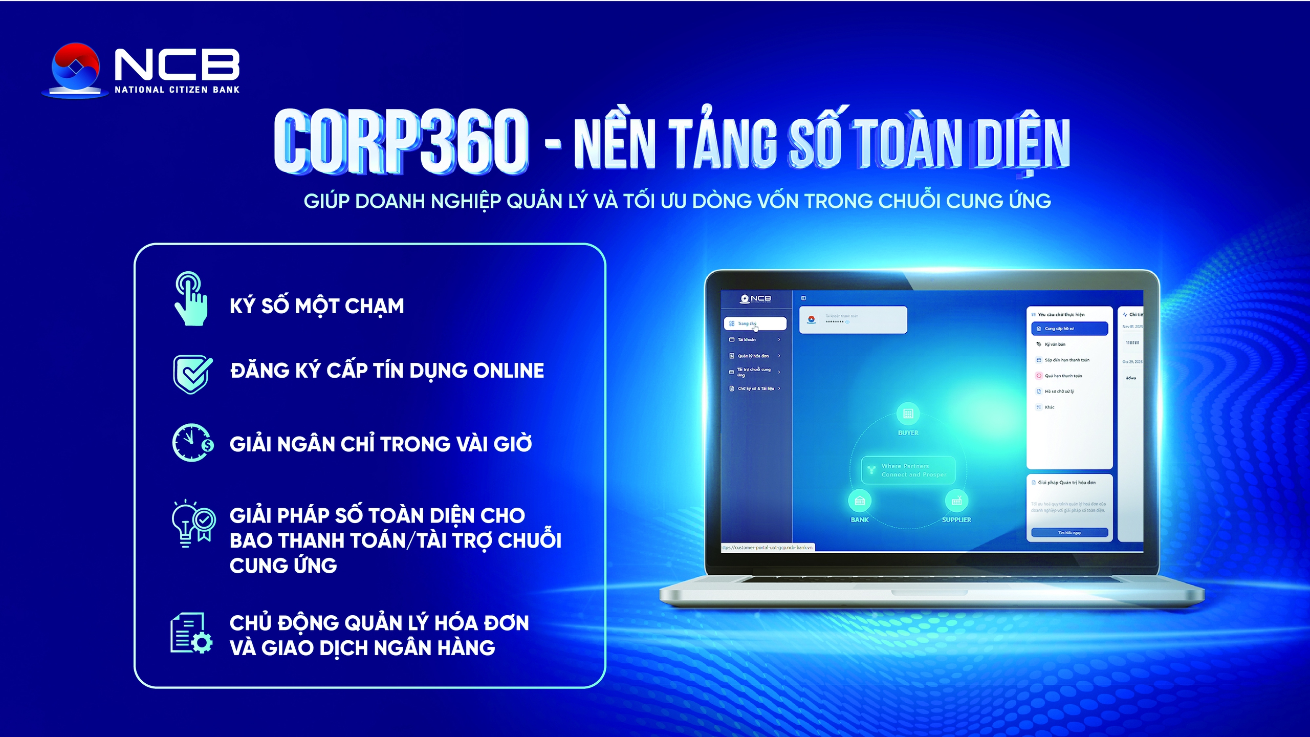 NCB triển khai nền tảng tài trợ chuỗi cung ứng Corp360 - Ảnh 1.