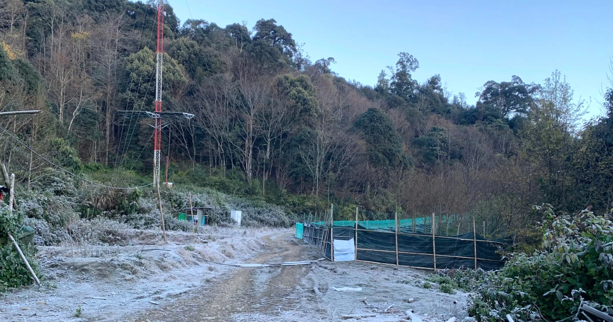 Ngoài Fansipan, Mẫu Sơn, hôm nay băng giá xuất hiện ở cả điểm miền Trung này- Ảnh 6. Ngoài Fansipan, Mẫu Sơn, hôm nay băng giá xuất hiện ở cả điểm miền Trung này- Ảnh 6.