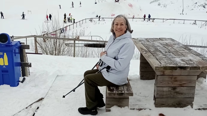 Arabella Carey Adolfsson tại một khu du lịch trượt tuyết ở Thụy Điển. Ảnh: Arabella Carey Adolfsson