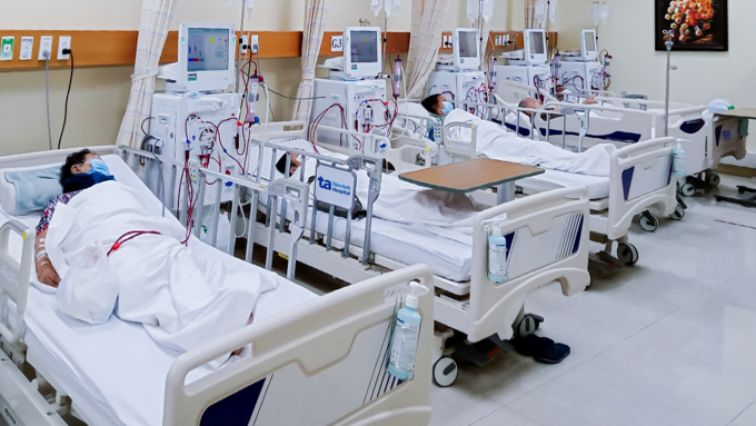 Người bệnh chạy thận tại Khoa Nội thận - Lọc máu. Ảnh: Bệnh viện Đa khoa Tâm Anh