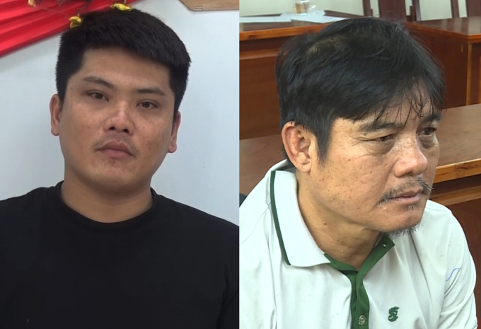 Huỳnh Cao Cường (trái) và Nguyễn Thanh Hải. Ảnh: Công an TP HCM