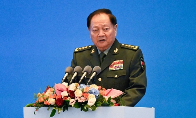 Ông Trương Hựu Hiệp phát biểu ở Thanh Đảo, tỉnh Sơn Đông, miền đông Trung Quốc, hồi tháng 4/2024. Ảnh: AFP