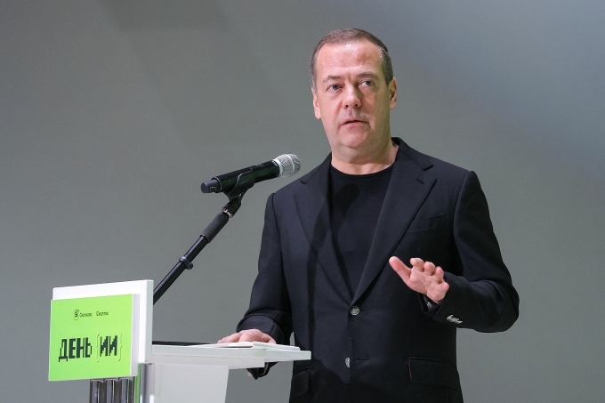 Phó chủ tịch Hội đồng An ninh Nga Dmitry Medvedev tại Moskva tháng 9/2025. Ảnh: AFP