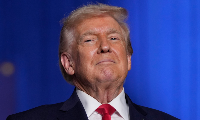 Tổng thống Mỹ Donald Trump tại sự kiện ở Clive, Iowa hôm 27/1. Ảnh: AP