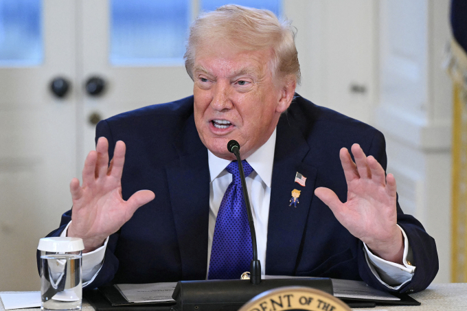 Tổng thống Mỹ Donald Trump tại cuộc họp với lãnh đạo các tập đoàn dầu khí ở Nhà Trắng ngày 9/1. Ảnh: AFP