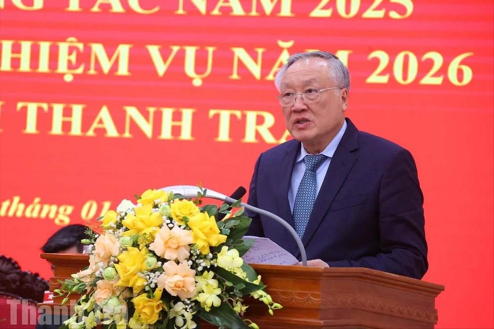 Phó Thủ tướng Nguyễn Hòa Bình phát biểu tại Hội nghị. Ảnh: thanhtra.com.vn thanh tra Nguyễn Hòa Bình.jpg