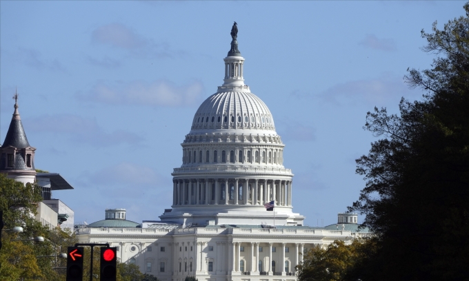 Tòa nhà quốc hội Mỹ tháng 11/2024. Ảnh : AP