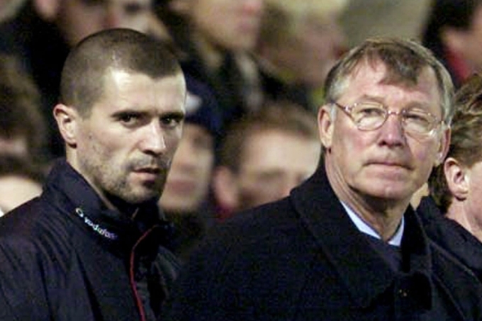 Cựu tiền vệ Roy Keane (trái) và HLV Alex Ferguson. Ảnh: Reuters