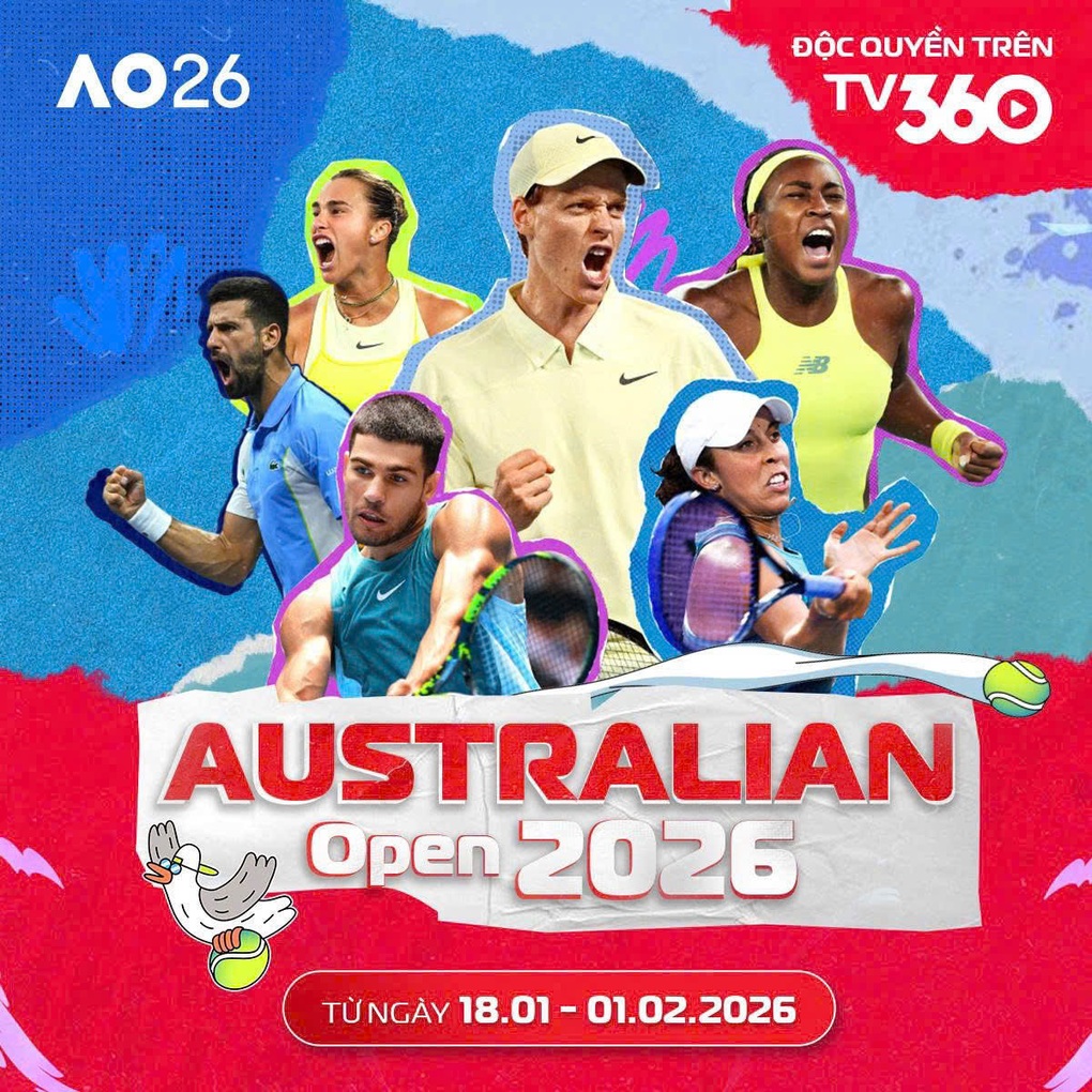 TV360 đưa Australian Open - Grand Slam độc quyền giai đoạn 2026-2029 đến với khán giả Việt - 1