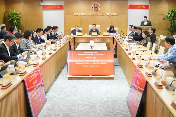 Hội nghị Tổng kết công tác xây dựng Đảng năm 2025, triển khai nhiệm vụ năm 2026, sáng 10/1. Ảnh: Phan Hoàn