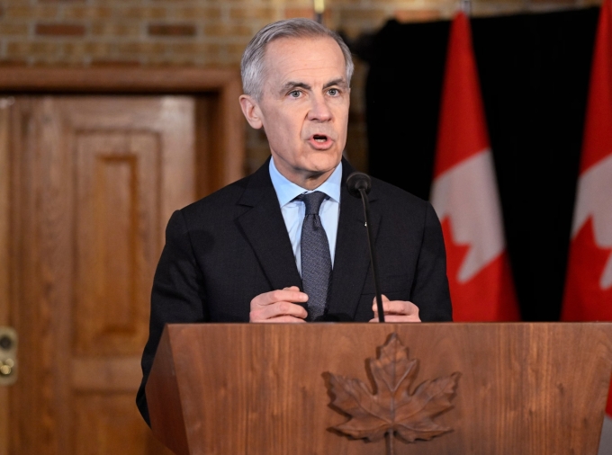 Thủ tướng Canada Mark Carney phát biểu toàn quốc hôm 22/1. Ảnh: The Canadian Press