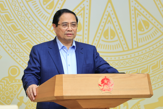 Thủ tướng Phạm Minh Chính phát biểu tại cuộc họp, ngày 31/1. Ảnh: VGP