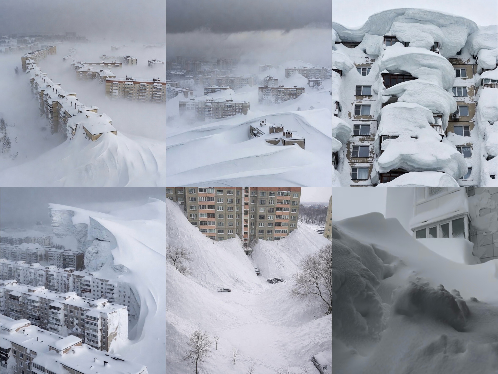 Thực hư loạt ảnh 'tuyết cao như sóng thần nuốt chửng nhiều tòa nhà' sau trận bão tuyết lịch sử ở Nga 1 Thực hư loạt ảnh 'tuyết cao như sóng thần nuốt chửng nhiều tòa nhà' sau trận bão tuyết lịch sử ở Nga - Ảnh 1.