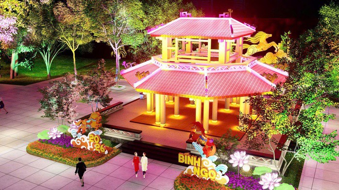 Phối cảnh không gian tổ chức chương trình Sắc vị kinh kỳ.