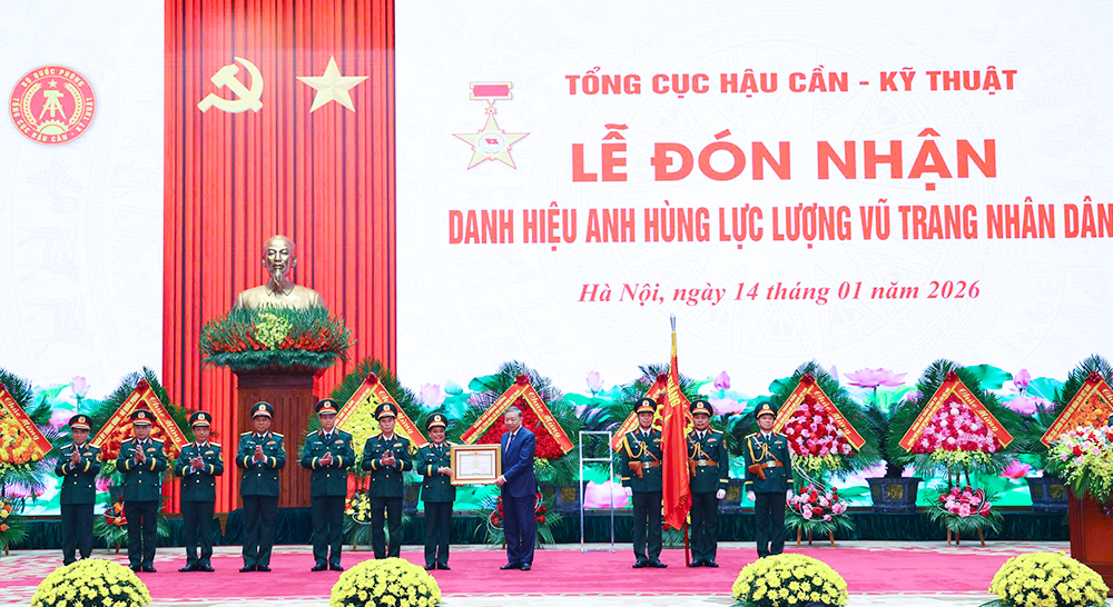 Tổng Bí thư trao danh hiệu Anh hùng LLVT nhân dân tặng Tổng cục Hậu cần - Kỹ thuật- Ảnh 1.