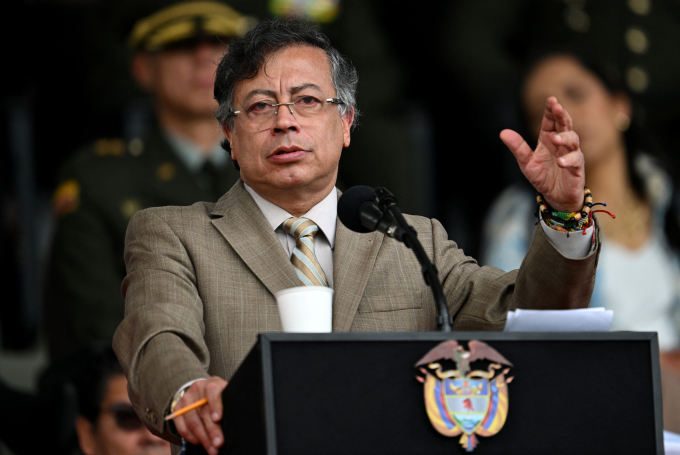 Tổng thống Colombia Gustavo Petro phát biểu tại thủ đô Bogota ngày 13/11/2025. Ảnh: AFP
