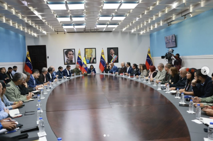 Bà Delcy Rodriguez chủ trì cuộc họp nội các Venezuela ngày 4/1. Ảnh: Instagram/DelcyRodiguez