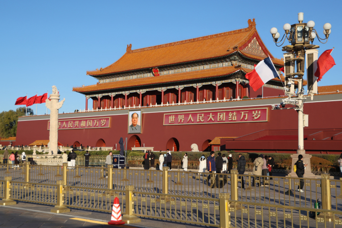 Quảng trường Thiên An Môn ở Bắc Kinh ngày 4/12/2025. Ảnh: AFP